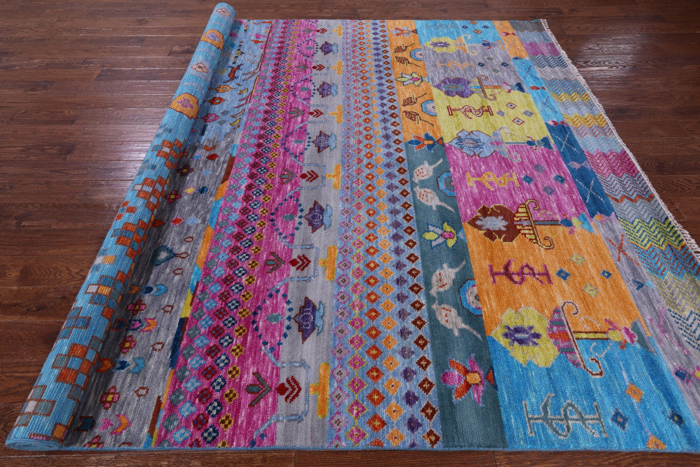 Moroccan Handmade Wool Rug 8' 2" X 10' 0" - Q15412