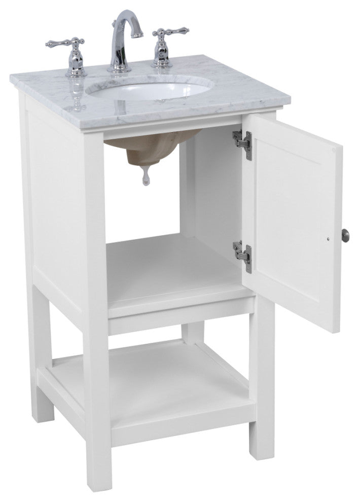 Matilda 19" Single Bathroom Vanity Set, White