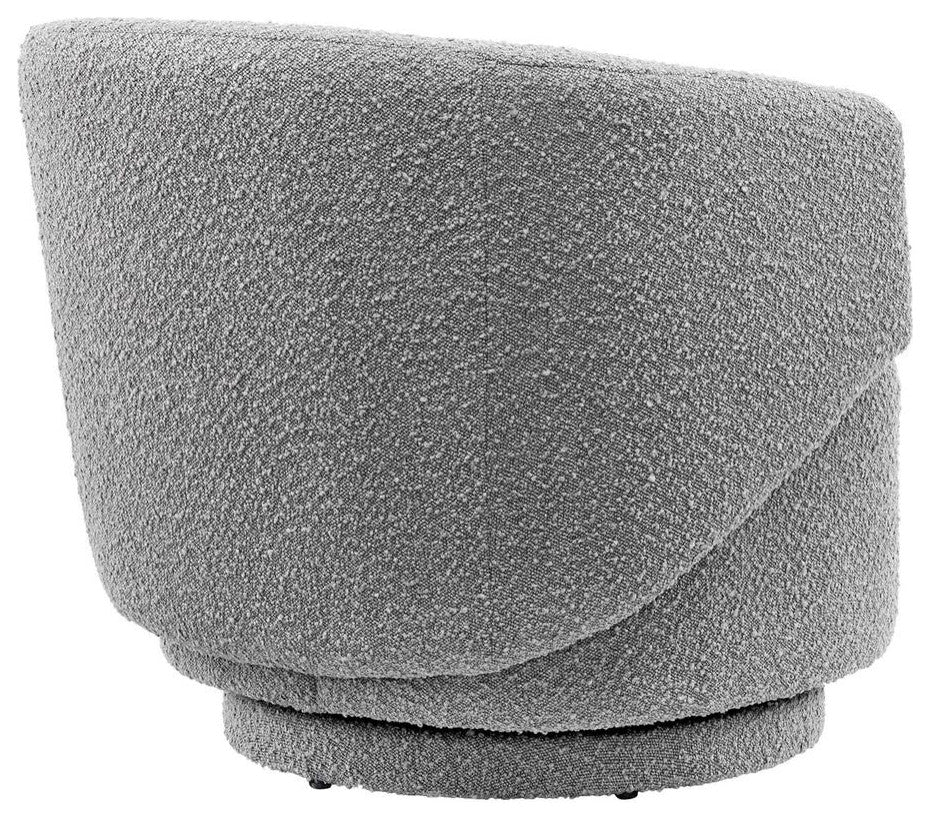 Celestia Boucle Fabric Swivel Chair