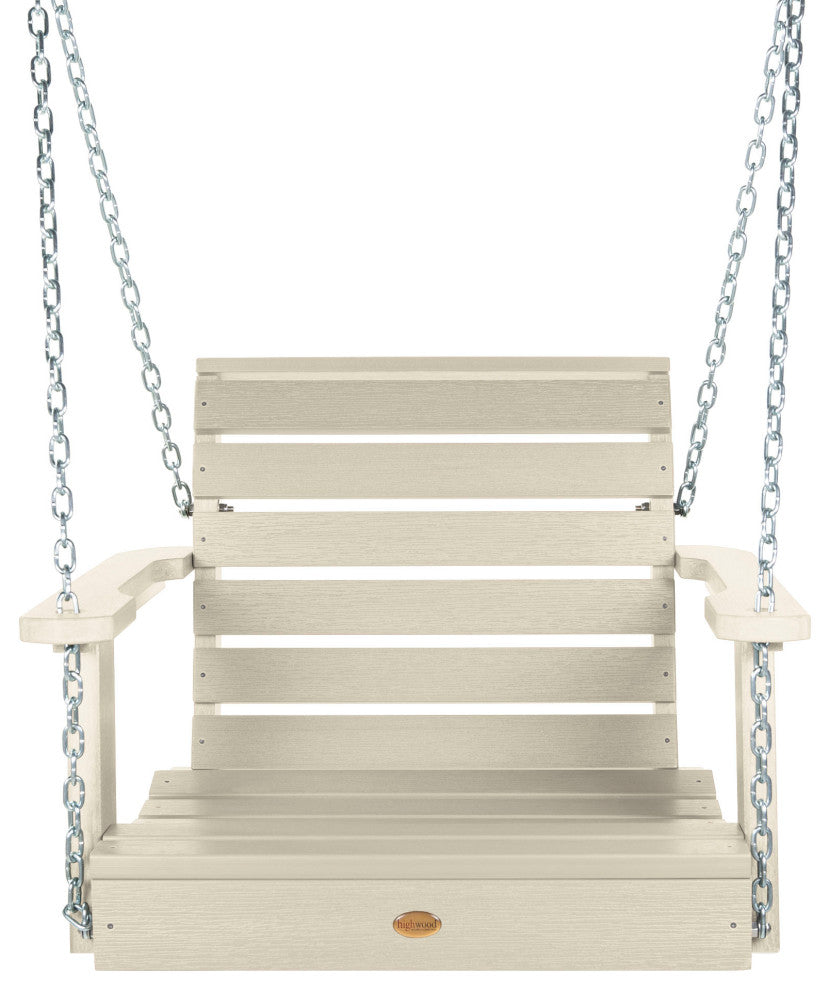 Weatherly Single Seat Swing, Weathered Acorn, Whitewash