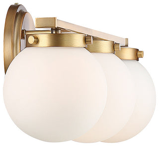 3-Light Bath Bar, Natural Brass