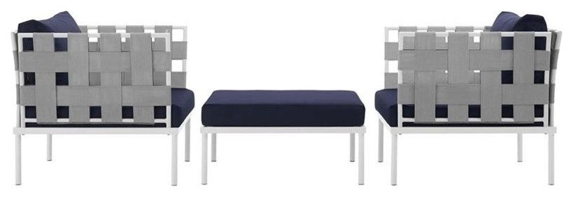 Harmony 3-Piece Outdoor Patio Aluminum Set