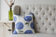 Blue Hydrangea Embroidered Outdoor Sunbrella Pillow