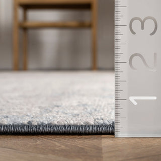 Nuloom Zoe Faded Abstract Contemporary Vintage Area Rug, Blue 4'3"x6'