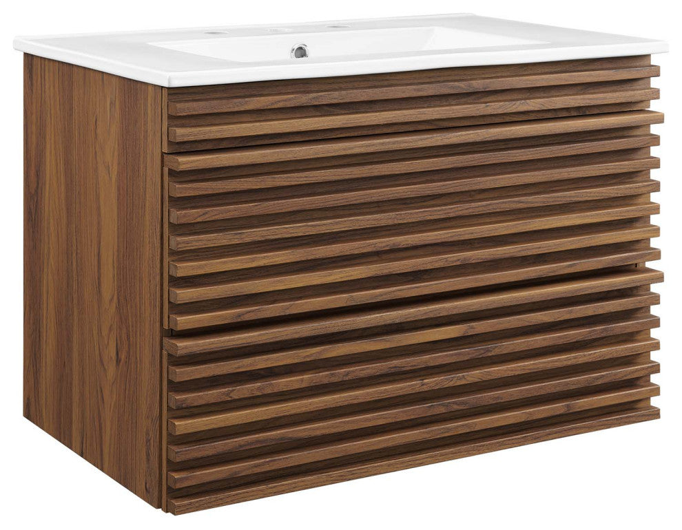 Modway Render 30" Wall-Mount Bathroom Vanity