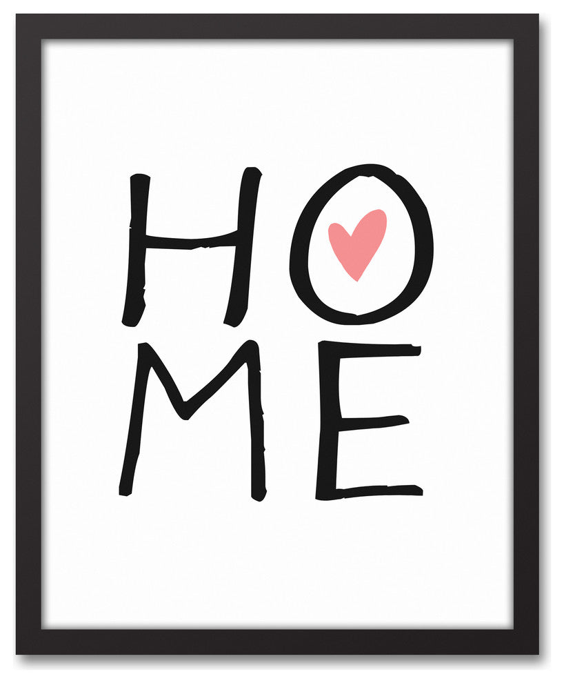 Home 16x20 Black Framed Canvas