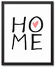 Home 16x20 Black Framed Canvas