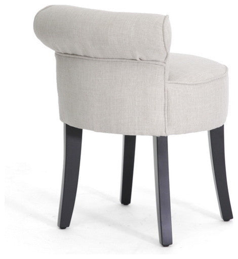 Baxton Studio Millani Linen Modern Lounge Stool, Beige