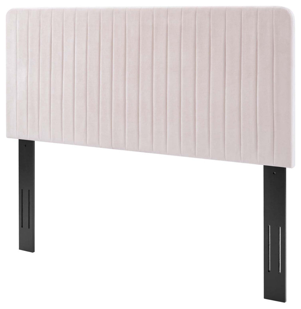 Tufted Headboard, Twin Size, Velvet, Pink, Modern Contemporary, Bedroom Master