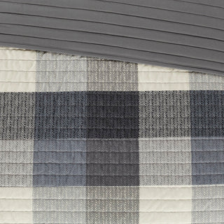 Madison Park Ridge 6 Piece Printed Herringbone Quilt Set With Throw Pillows