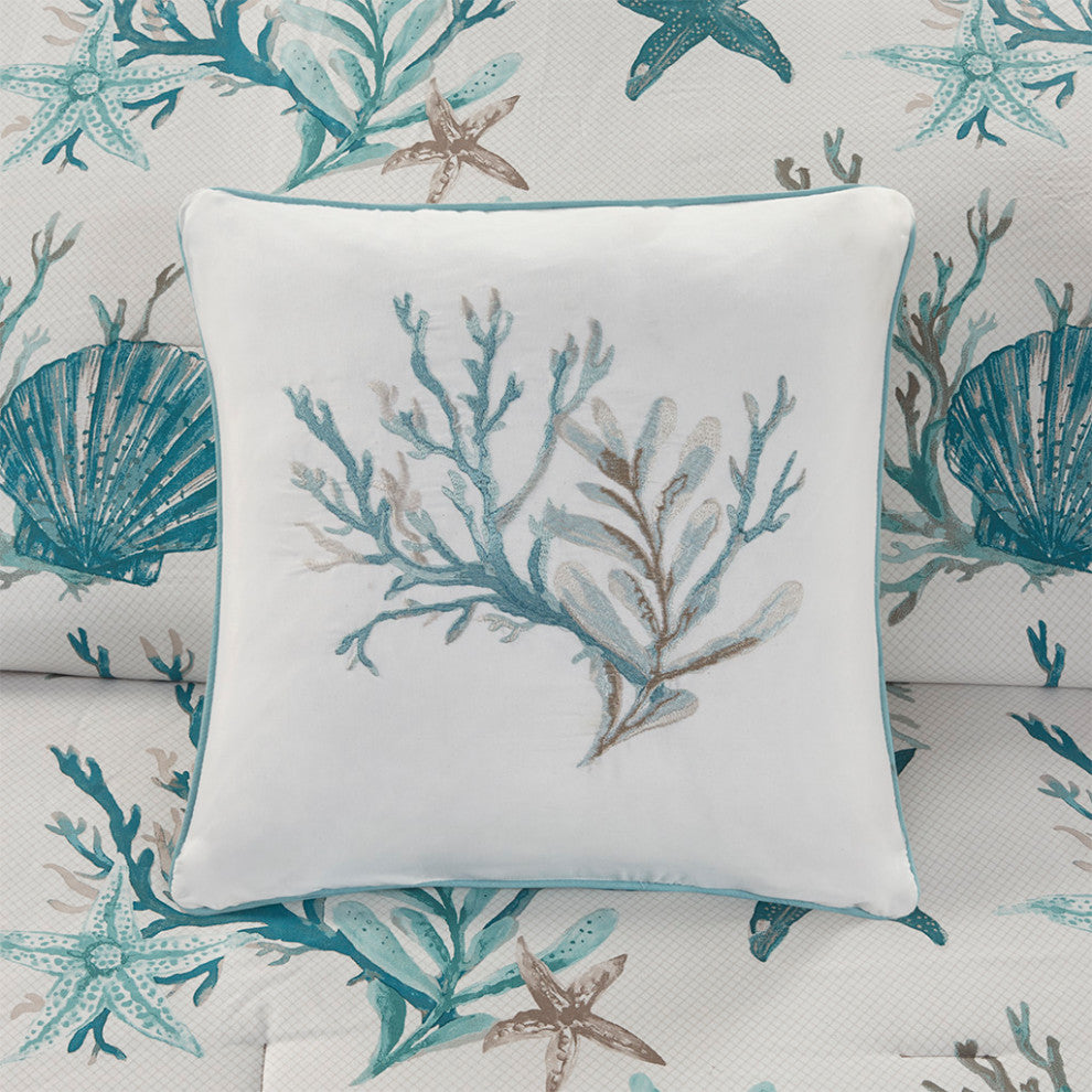 Madison Park Pebble Beach Coastal 7-Piece Cotton Sateen Comforter Set