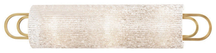 Buckley 3-Light Bath Bracket With Clear Glass, Aged Brass