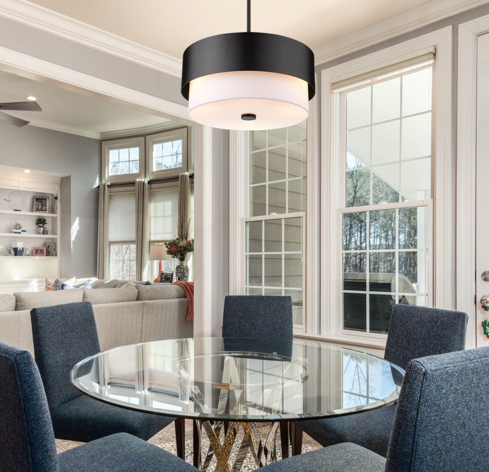 Z-LITE 3-Light Pendant, Matte Black