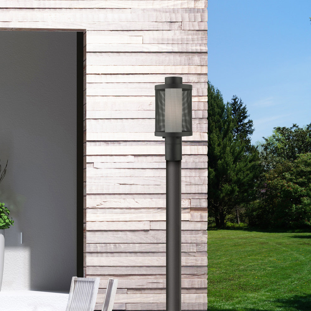 Livex Nottingham 1 Light Textured Black Medium Outdoor Post Top Lantern