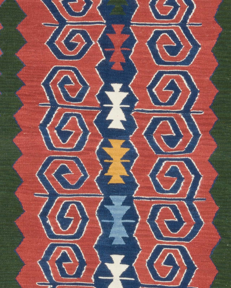 New Handwoven Turkish Kilim Rug 5' 8" x 7' 10", 68 in. x 94 in.