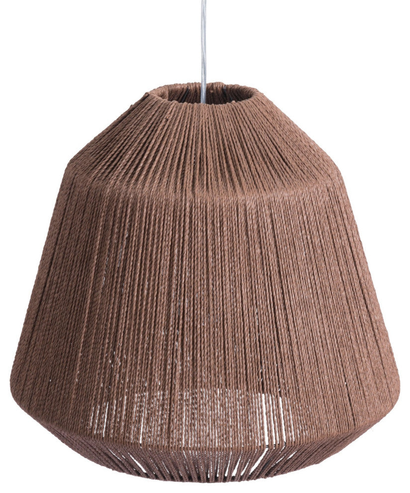 Pendant Ceiling Light Fixture, Steel Metal, Rope, Brown, Kitchen LoungeLobby