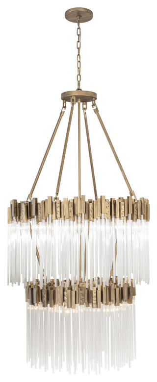 Matrix 14-Lt 2-Tier Chandelier - Havana Gold