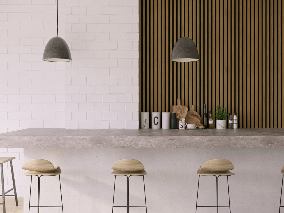 Acoustic Wood Wall Panels, Set of 2, Oak