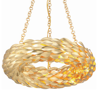 Crystorama Lighting Group 535 Broche 18"W 6 Light Ring Chandelier - Antique