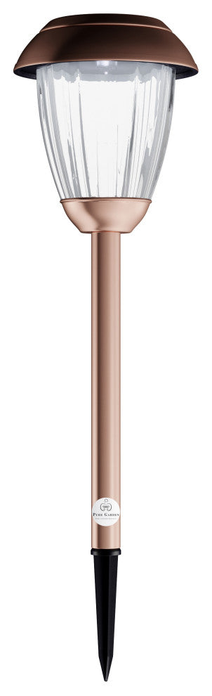 Pure Garden Set of 8 Outdoor Solar Lights, Copper