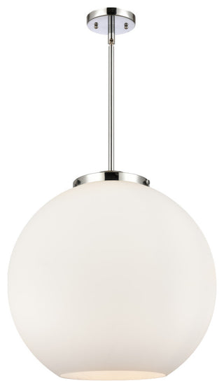 Athens Pendant, Polished Chrome, Matte White, Matte White