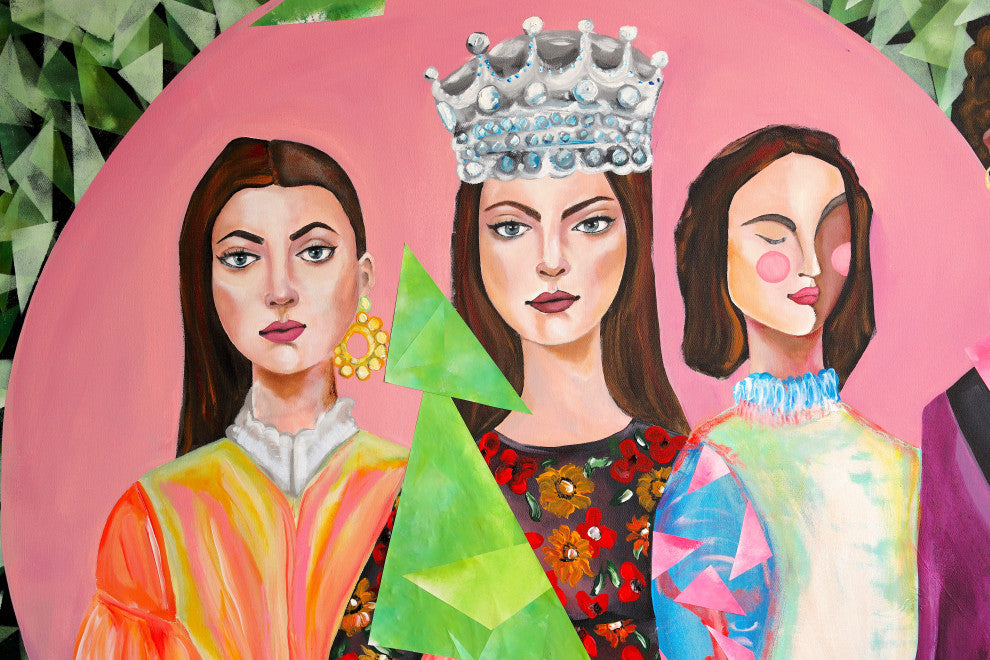 women figurative art, female portrait painting, surrealism, illustration artwork