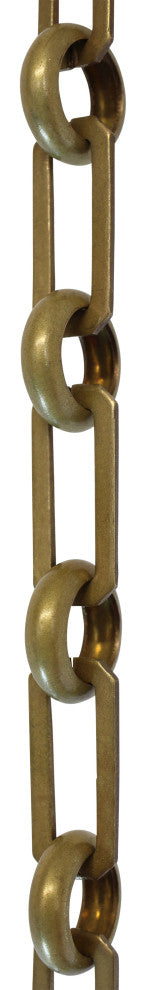 RCH Hardware Brass Rectangle Chandelier Chain, 3', Antique Brass, U40