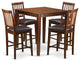 5 Pc Counter Height Table-Square Gathering Table And 4 Stools