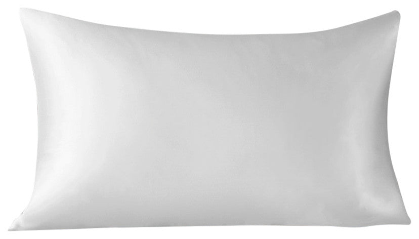 Madison Park Mulberry Silk Luxury Single Pillowcase, White, Standard