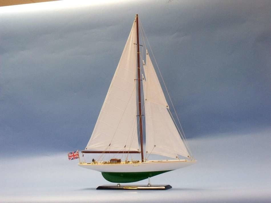Wooden Shamrock Limited Model Sailboat, 27"