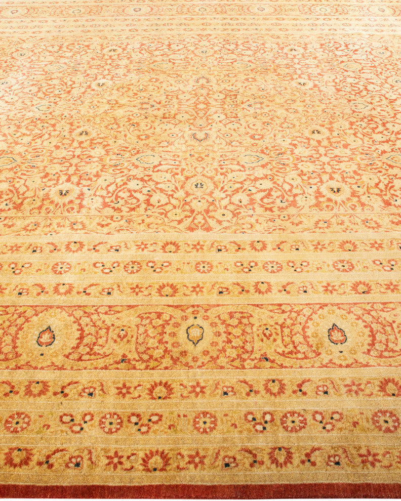 Mogul, One-of-a-Kind Hand-Knotted Area Rug, Orange, 9' 3" x 12' 1"
