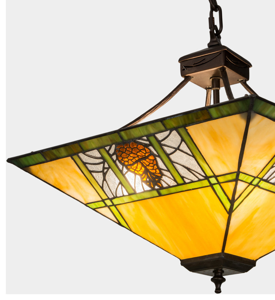 17Sq Pinecone Ridge Inverted Pendant