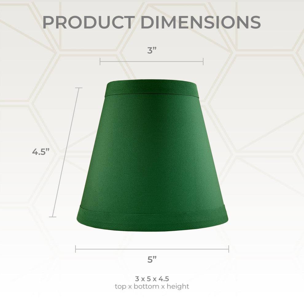 Royal Designs Empire Flame Clip On Chandelier Lamp Shade, Green, Set of 6