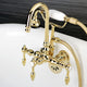 Aqua Vintage Wall Mount Clawfoot Tub Faucet, Polished Brass