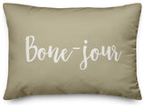 Bone-jour Lumbar Pillow, Beige, 14"x20"