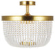 Summerhill Semi Flush Mount, Burnished Brass