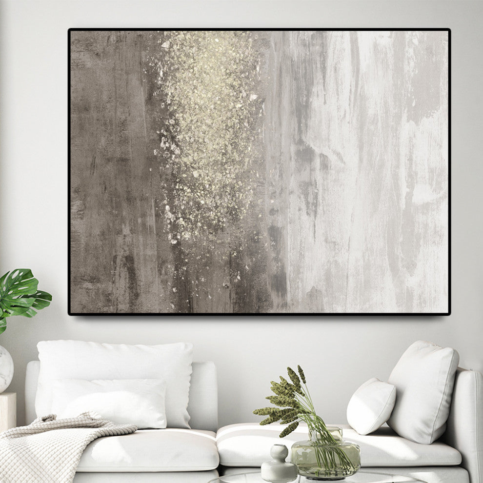 "Glitter Rain II" Oversized Framed Canvas, 60" x 40"
