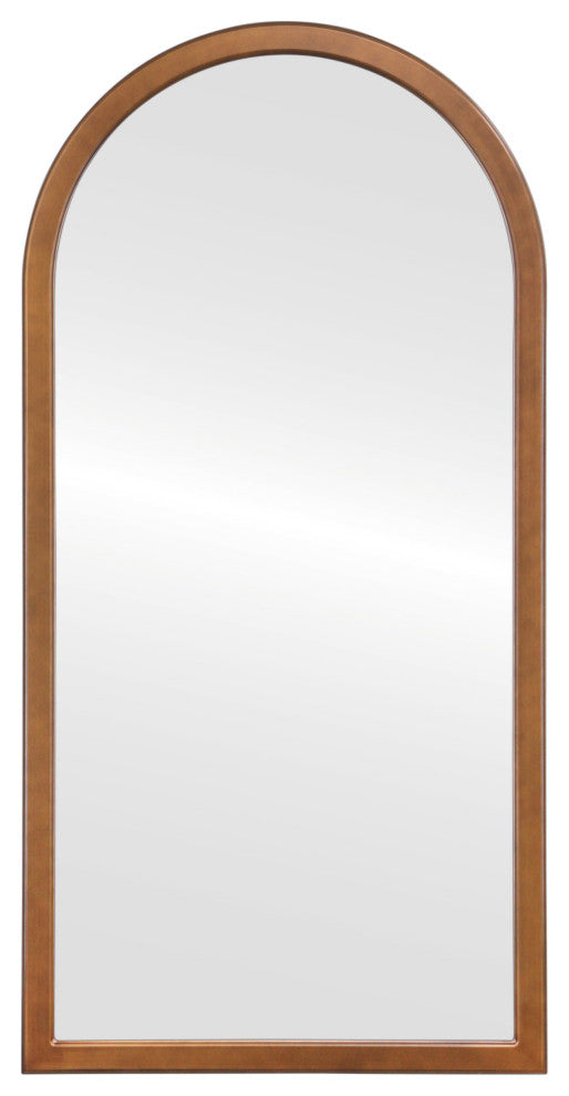 Pescara Framed Full Length Mirror, Crescent Cathedral 23.4"x47.4", Autumn Bronze