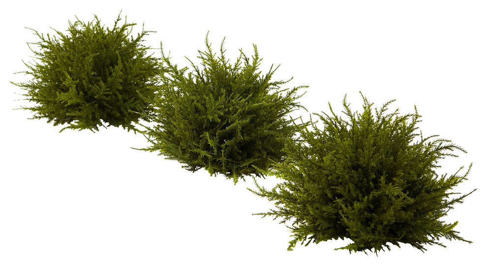 7.5" Cedar Balls, Set of 3, Green