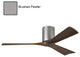 Matthews Fan, Irene-3H Ceiling Fan, Brushed Pewter, 52-Inch, Walnut