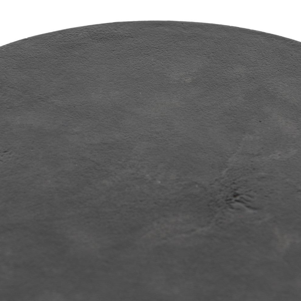Gino End Table-Raw Black