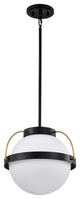 Lakeshore 1 Light Large Pendant, White Opal Glass