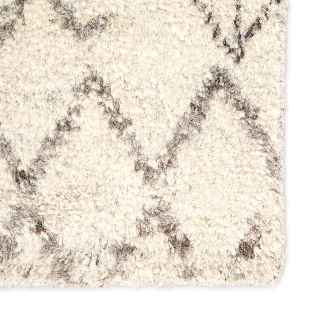 Jaipur Living Zola Hand-Knotted Geometric Ivory/Brown Area Rug, 9'x12'