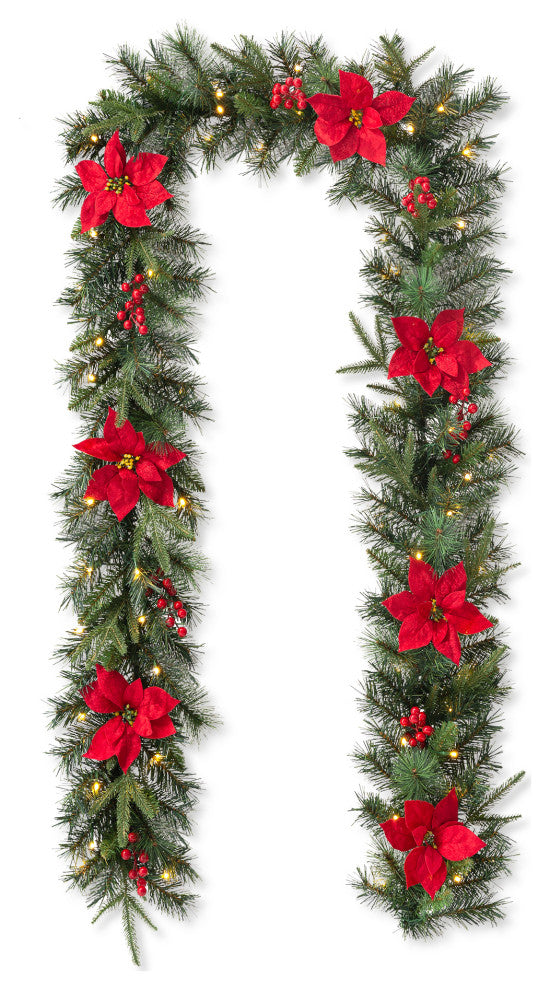 9' Pre-Lit Christmas Garland