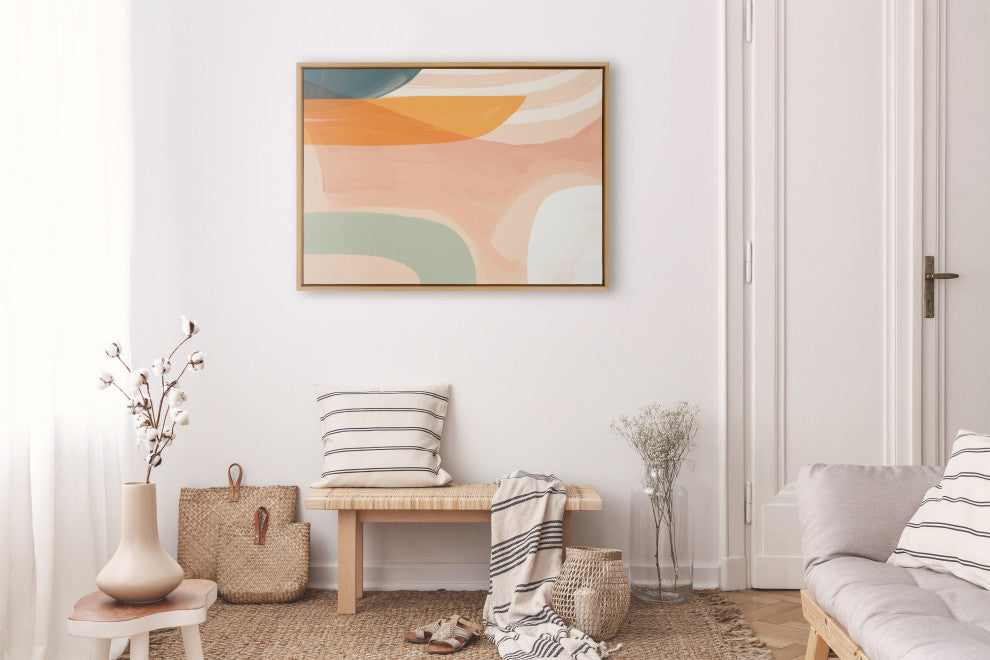 Sylvie Sunrise Framed Canvas by Kate Aurelia Holloway, Natural, 28"x38"