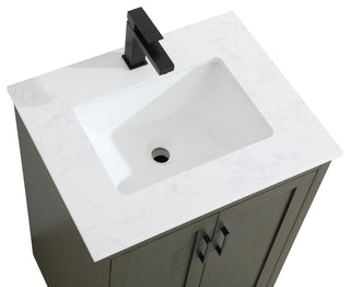 Home Living 24" Single Bathroom Vanity, Mocha Brown