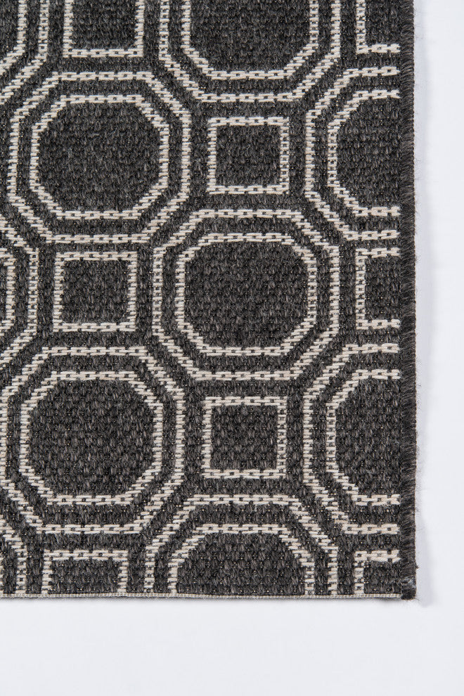 Erin Gates by Momeni Downeast Camden Charcoal Indoor Outdoor Rug 2'x3'