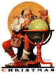 "Santa at the Globe Saturday" Canvas Print by Norman Rockwell