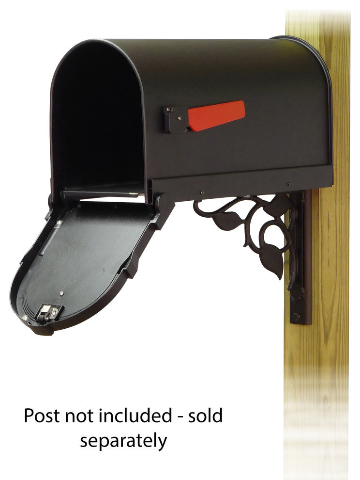 Savannah Curbside Mailbox With Floral Front Single Mailbox Mounting Bracket