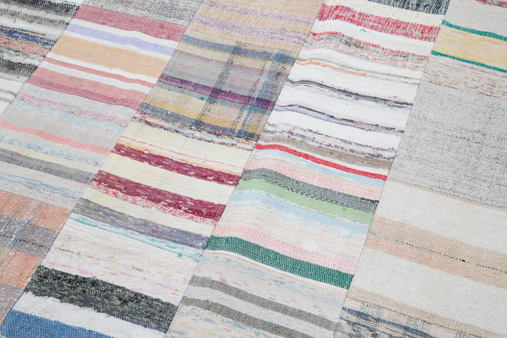 Rug N Carpet - Handmade Oriental 8' 2'' x 10' Contemporary Patchwork Kilim Rug